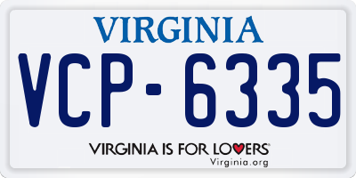 VA license plate VCP6335