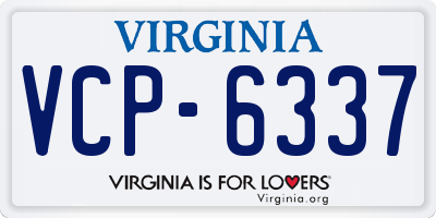 VA license plate VCP6337