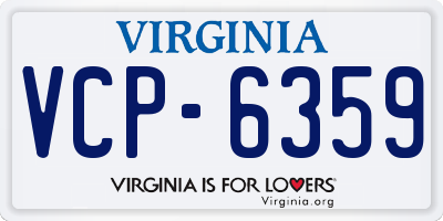 VA license plate VCP6359