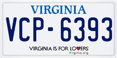 VA license plate VCP6393