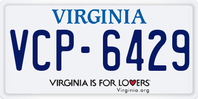 VA license plate VCP6429