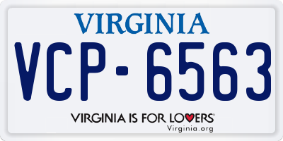 VA license plate VCP6563