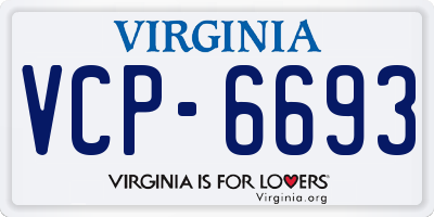 VA license plate VCP6693