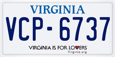 VA license plate VCP6737