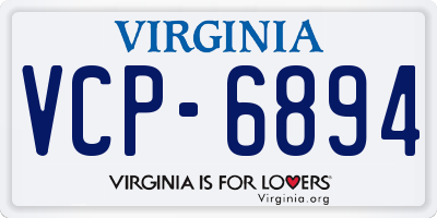 VA license plate VCP6894