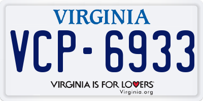 VA license plate VCP6933