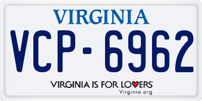 VA license plate VCP6962