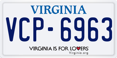 VA license plate VCP6963