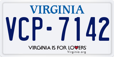 VA license plate VCP7142