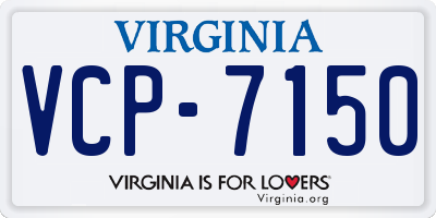 VA license plate VCP7150