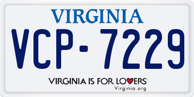 VA license plate VCP7229