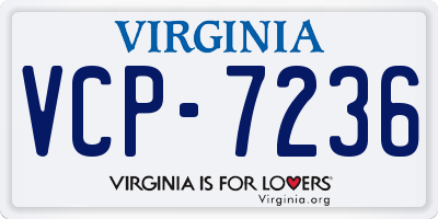 VA license plate VCP7236