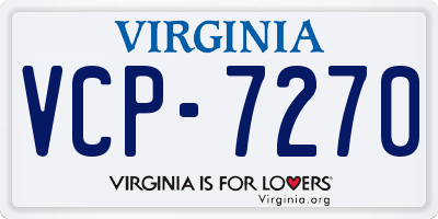 VA license plate VCP7270