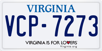 VA license plate VCP7273