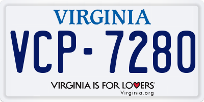 VA license plate VCP7280