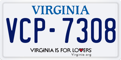 VA license plate VCP7308