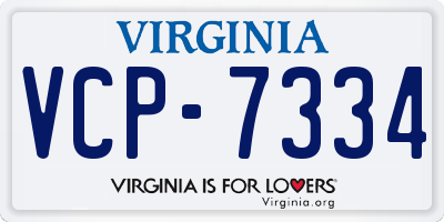VA license plate VCP7334