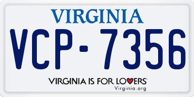 VA license plate VCP7356