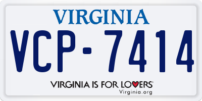 VA license plate VCP7414