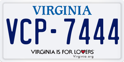 VA license plate VCP7444