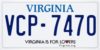 VA license plate VCP7470