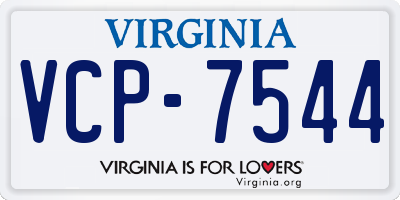 VA license plate VCP7544