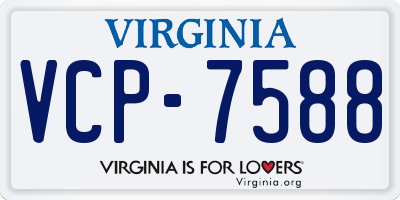 VA license plate VCP7588