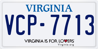 VA license plate VCP7713