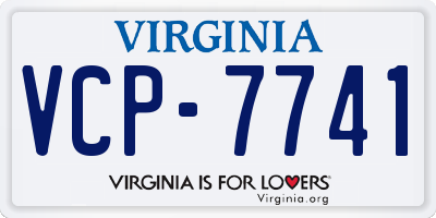 VA license plate VCP7741