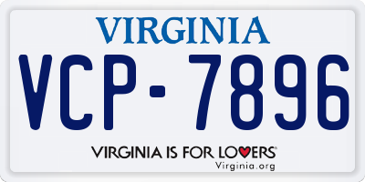 VA license plate VCP7896