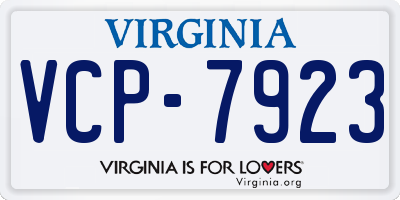 VA license plate VCP7923