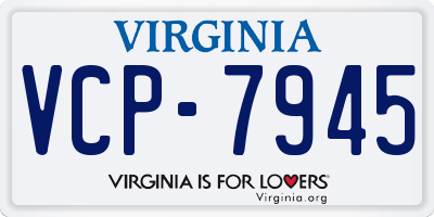 VA license plate VCP7945