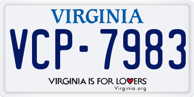 VA license plate VCP7983