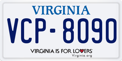 VA license plate VCP8090