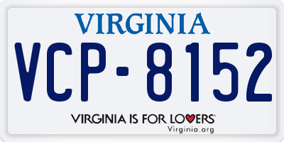 VA license plate VCP8152
