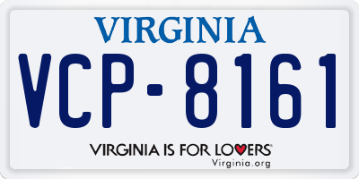 VA license plate VCP8161