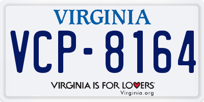 VA license plate VCP8164