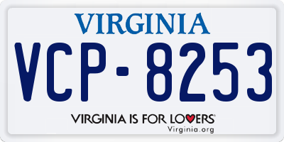 VA license plate VCP8253
