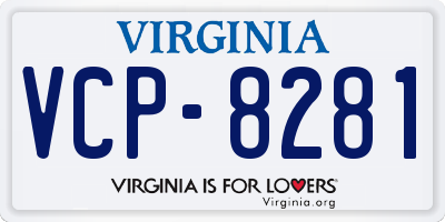 VA license plate VCP8281