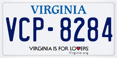 VA license plate VCP8284