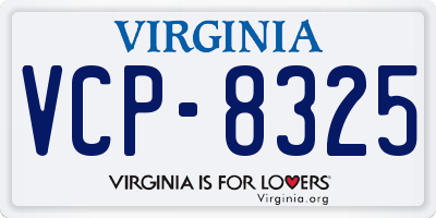 VA license plate VCP8325