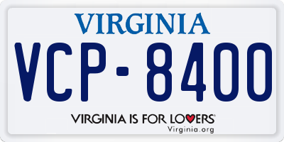 VA license plate VCP8400