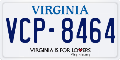 VA license plate VCP8464