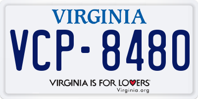 VA license plate VCP8480