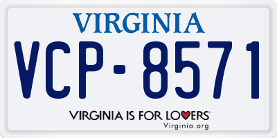 VA license plate VCP8571