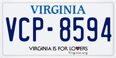 VA license plate VCP8594