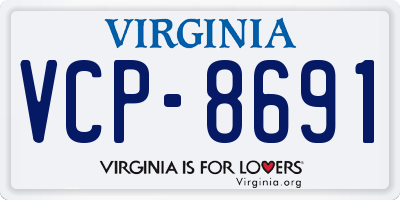 VA license plate VCP8691
