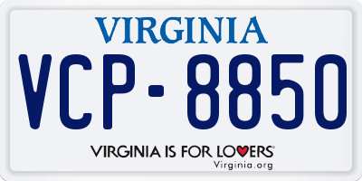 VA license plate VCP8850