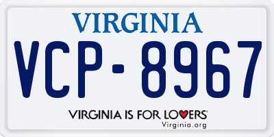 VA license plate VCP8967
