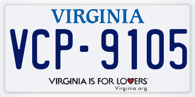 VA license plate VCP9105